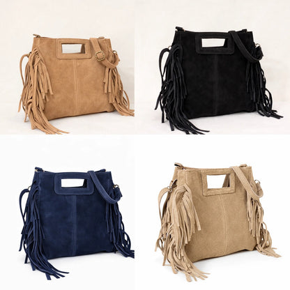 Los cuatro colores del bolso Córdoba: beige, camel, negro y azul marino